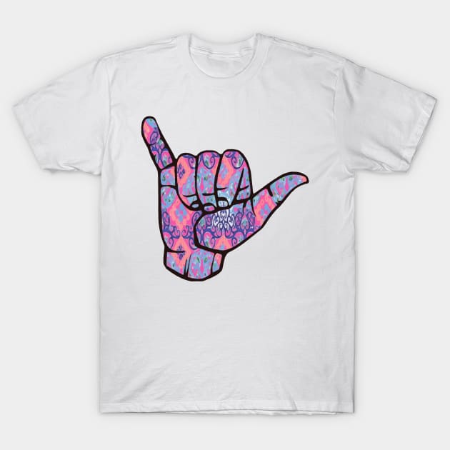 Galaxy Purple Chakra Hand T-Shirt by alexwestshop